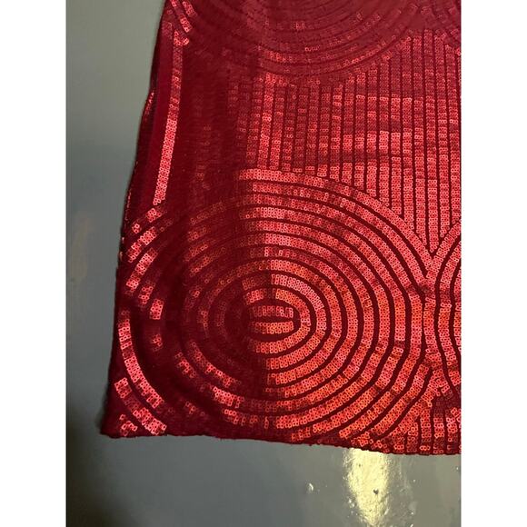 Seasalt, body cone sequins, red sleeveless evening dress valentine holiday Sz S - Picture 5 of 14